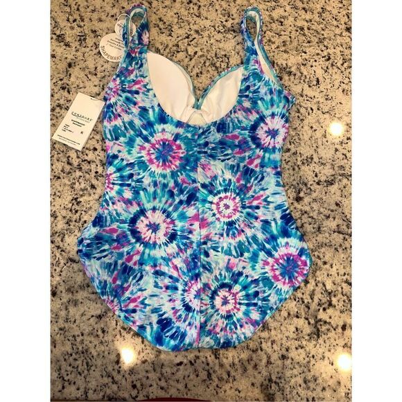 COCO REEF Contours Solitare V-Neck Underwire Tummy-Control One-Piece Swimsuit - Picture 3 of 9